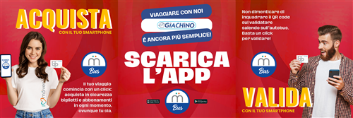 Autolinee Giachino- Nuova App per acquistare biglietti ed abbonamenti e QR Code per orari bus
