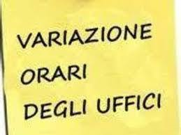 Orari apertura ufficio comunale